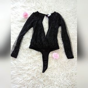 Sparkle mesh bodysuit